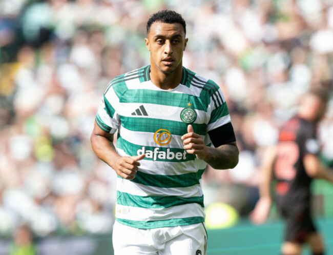 glasgow-scotland-august-03-celtics-adam-idah-in-action-during-a-william-hill-premiership-match-between-celtic-and-st-mirren-at-the-celtic-park-stadium-on-august-03-2025-in-glasgow-scotland