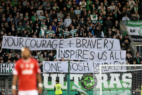 shamrock-rovers-fans-display-a-banner-in-support-of-josh-bradley-stephen-bradleys-son
