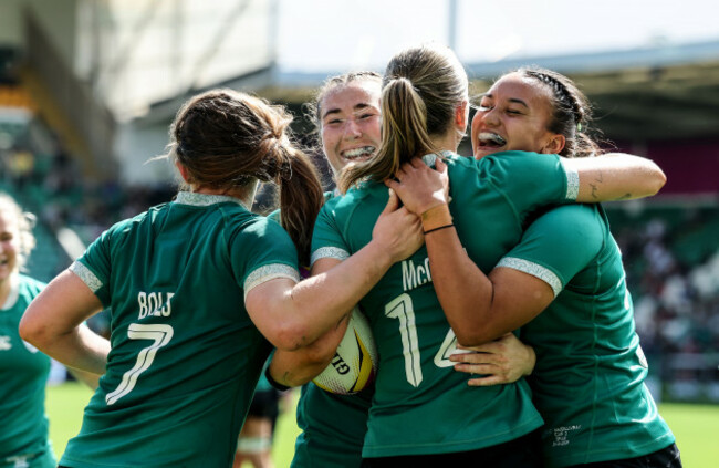 anna-mcgann-celebrates-with-claire-boles-eve-higgins-and-nancy-mcgillivray-after-scoring-her-second-try-of-the-game
