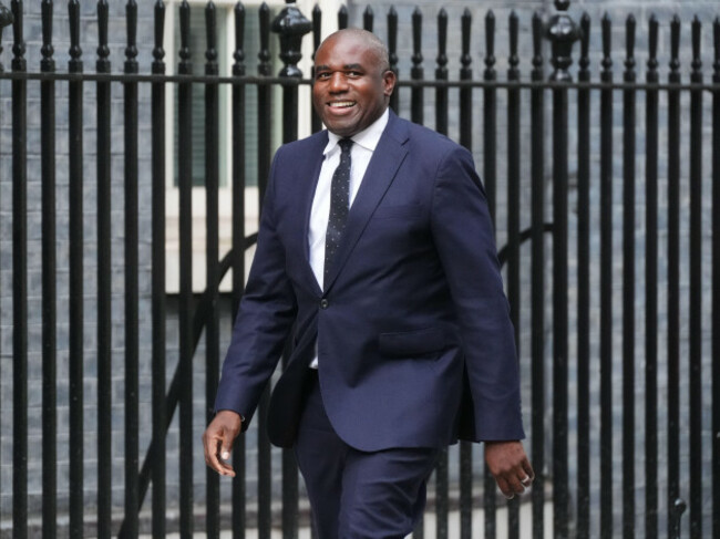 newly-appointed-justice-secretary-and-deputy-prime-minister-david-lammy-arrives-in-downing-street-london-where-prime-minister-sir-keir-starmer-is-reshuffling-his-cabinet-following-the-resignation