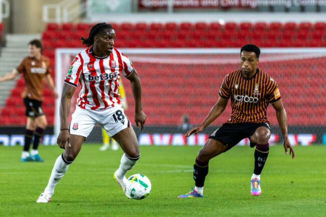 stoke-staffordshire-england-26th-august-2025-bet365-stadium-stoke-staffordshire-england-efl-carabao-cup-football-stoke-city-versus-bradford-city-bosun-lawal-of-stoke-city-under-pressure-from
