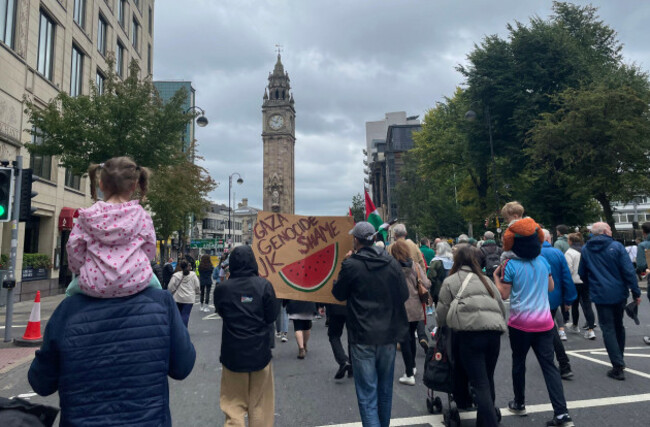 crowd-of-pro-palestine-protesters-march-through-belfast-city-centre-on-saturday-to-call-for-a-boycott-of-businesses-deemed-complicit-in-genocide-in-gaza-including-starbucks-barclays-axa-and-leonard