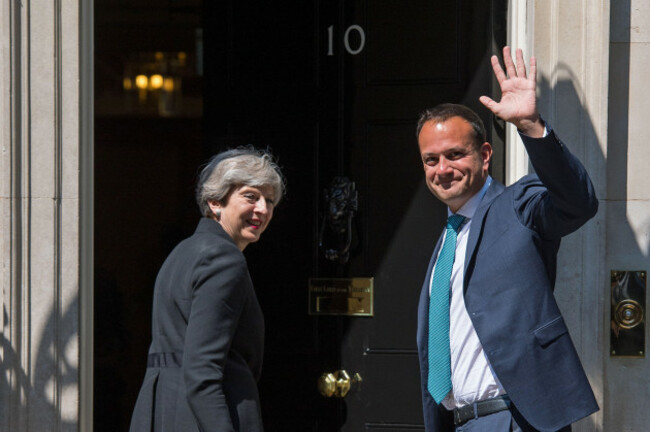 prime-minister-theresa-may-greeting-new-taoiseach-leo-varadkar-outside-10-downing-street-london-ahead-of-talks