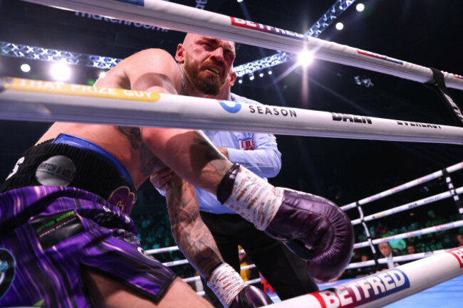 lewis-crocker-reacts-following-a-late-hit-by-paddy-donovan-not-pictured-in-the-welterweight-bout-at-the-sse-arena-belfast-picture-date-saturday-march-1-2025