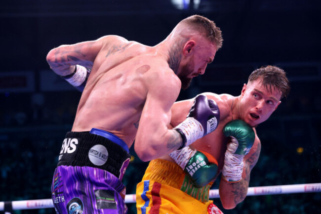 paddy-donovan-right-in-action-against-lewis-crocker-in-the-welterweight-bout-at-the-sse-arena-belfast-picture-date-saturday-march-1-2025
