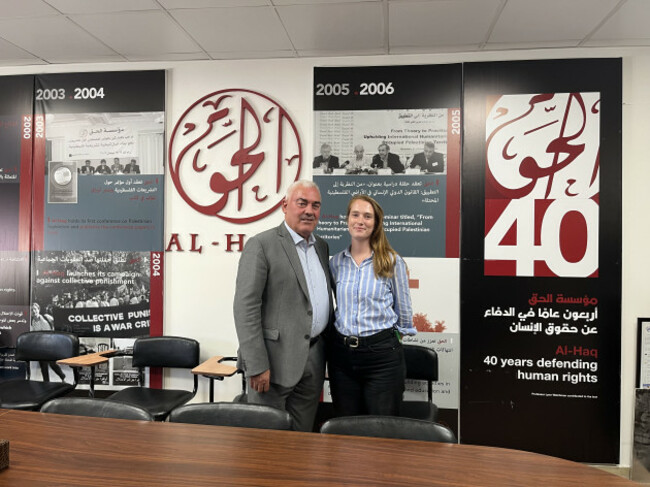 Patricia with Al Haq Executive Director Shawan Jabarin, Ramallah