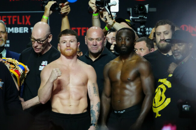 september-12-2025-las-vegas-nv-las-vegas-nv-united-states-saul-canelo-alvarez-and-terrance-crawford-face-off-at-t-mobile-arena-for-canelo-vs-crawford-on-september-12-2025-in-las-vegas-nv-uni