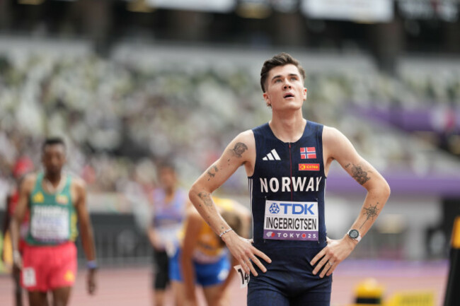 tokyo-japan-20250914-jakob-ingebrigtsen-during-the-1500-meter-qualification-at-the-world-championships-in-tokyo-on-sunday-photo-heiko-junge-ntb-this-text-is-auto-translated