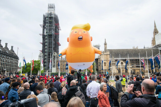 a-donald-trump-baby-blimp-in-parliament-square-london-demonstrate-against-us-president-donald-trumps-state-visit-to-the-uk-picture-date-tuesday-june-4-2019-photo-credit-should-read-matt-cro