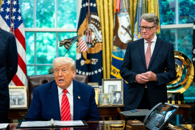 washington-united-states-of-america-08th-may-2025-ambassador-of-the-united-kingdom-to-the-united-states-peter-mandelson-right-looks-on-as-us-president-donald-j-trump-announces-a-trade-agreement