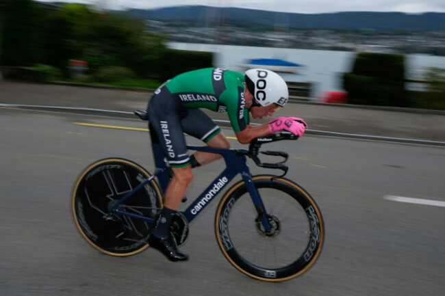 darren-rafferty-of-ireland-rides-along-lake-zurich-during-the-men-under-23-individual-time-trial-over-29-9-kilometres-18-6-miles-at-the-cycling-world-championships-in-zurich-switzerland-monday-se