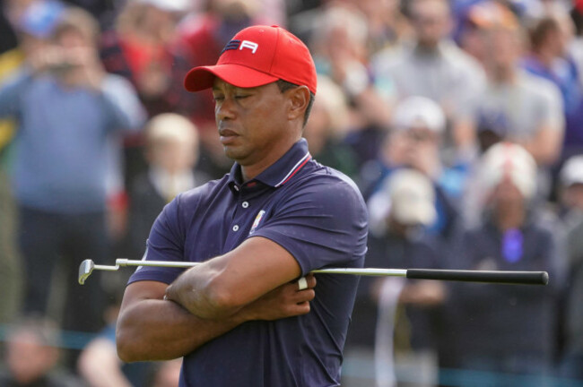tiger-woodsafter-missing-a-putt-on-the-14thsunday-singlesthe-42nd-ryder-cup-matches-took-place-from-september-28-to-30-2018-at-le-golf-national-in-paris-france-team-europe-delivered-a-comman