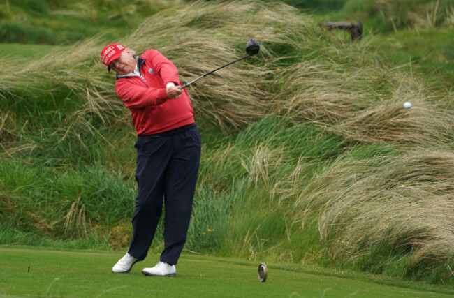 former-us-president-donald-trump-playing-golf-at-trump-international-golf-links-hotel-in-doonbeg-co-clare-during-his-visit-to-ireland-picture-date-thursday-may-4-2023