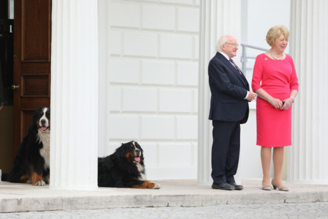 the-duke-and-duchess-of-sussex-meet-the-irish-president-michael-higgins-at-the-aras-an-uachtarain-featuring-michael-d-higgins-where-dublin-ireland-when-11-jul-2018-credit-david-simswenn-com