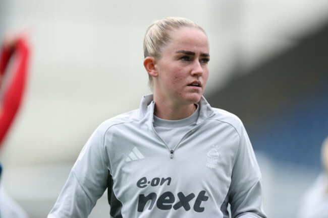 jessie-stapleton-of-nottingham-forest-women-before-the-match-between-ipswich-town-women-fc-and-nottingham-forest-women-fc-in-the-womens-super-league-2-at-jobserve-community-stadium-on-september-14