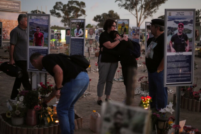 people-visit-the-site-of-the-nova-music-festival-where-hundreds-of-revelers-were-killed-and-abducted-by-hamas-and-taken-into-gaza-as-israel-marks-the-second-year-anniversary-of-the-attack-near-kibb