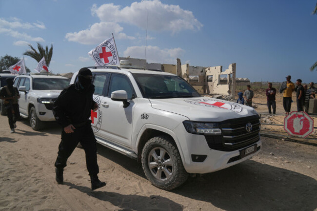hamas-gunmen-escort-red-cross-vehicles-after-the-handover-of-israeli-hostages-in-khan-younis-southern-gaza-strip-monday-oct-13-2025-ap-photoabdel-kareem-hana