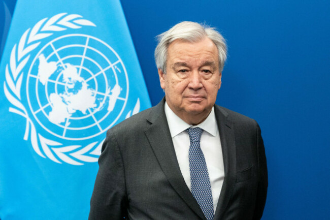 new-york-new-york-usa-24th-jan-2024-secretary-general-antonio-guterres-meets-with-minister-for-foreign-affairs-and-emigrants-of-lebanon-abdallah-bouhabib-at-un-headquarters-in-new-york-credit-im