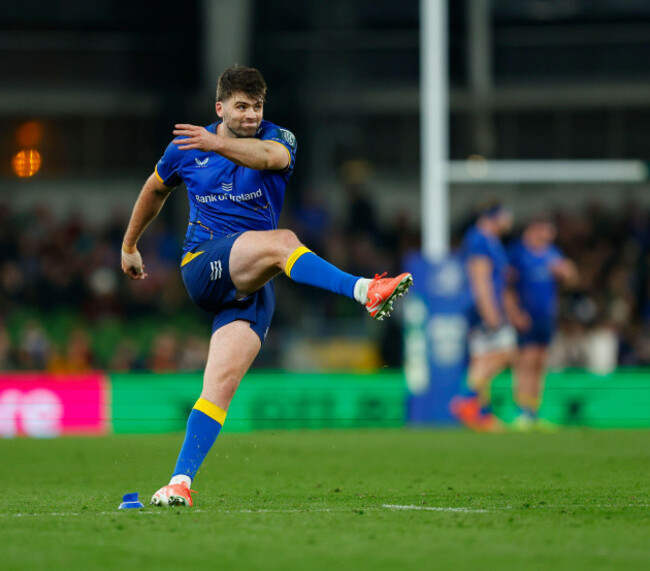 aviva-stadium-dublin-ireland-11th-oct-2025-united-rugby-championship-leinster-versus-sharks-harry-byrne-of-leinster-fails-to-converts-gus-mccarthy-of-leinster-try-credit-action-plus-sportsala