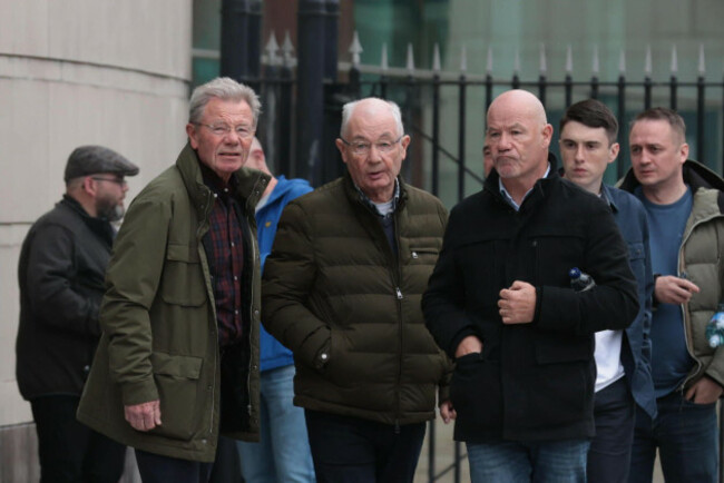 left-to-right-joe-mickey-and-john-mckinney-the-brothers-of-victim-william-mckinney-leave-belfast-crown-court-at-the-end-of-the-trial-of-a-former-paratrooper-accused-of-the-murder-of-two-men-on-bl