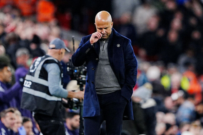 liverpool-manager-arne-slot-reacts-on-the-touchline-during-the-premier-league-match-at-anfield-liverpool-picture-date-sunday-october-19-2025
