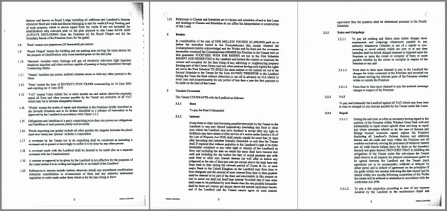 composite-image-of-three-pages-of-a-document-issued-by-the-crown-estate-dated-08082003-of-prince-andrews-lease-for-royal-lodge-windsor-showing-the-clause-1-8-rent-means-one-peppercorn-if-deman