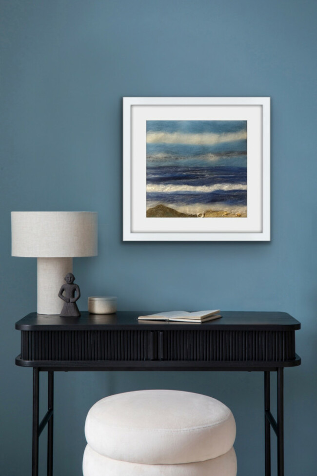 Dock Beach Textile Sea study 500x500mm