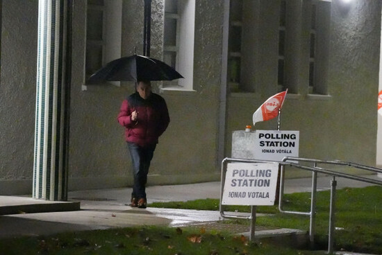 early-voters-arrive-at-scoil-mhichil-naofa-st-michaels-national-school-in-athy-co-kildare-as-voting-beings-in-irelands-presidential-election-picture-date-friday-october-24-2025