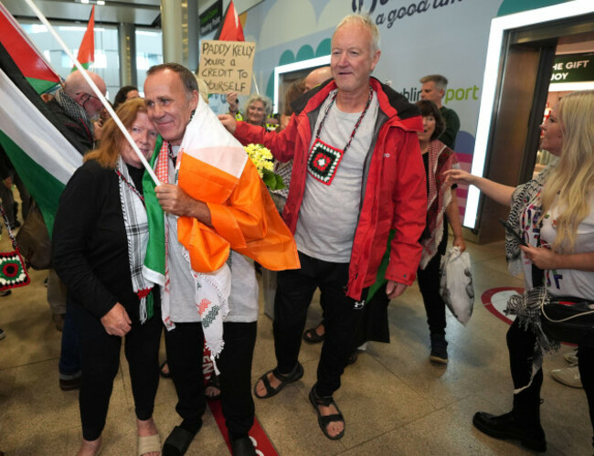 left-to-right-maureen-almai-diarmuid-mac-dubhglais-and-paddy-odonovan-some-of-the-irish-citizens-detained-by-israel-following-the-interception-of-the-global-sumud-flotilla-arrive-home-to-dublin