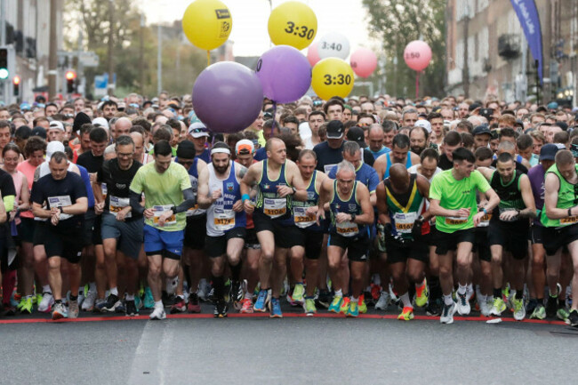 runners-take-part-in-the-irish-life-dublin-marathon-in-dublin-picture-date-sunday-october-27-2024