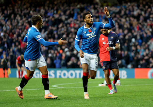 rangers-youssef-chermiti-right-celebrates-after-scoring-his-sides-third-goal-during-the-william-hill-premiership-match-at-ibrox-stadium-glasgow-picture-date-sunday-october-26-2025