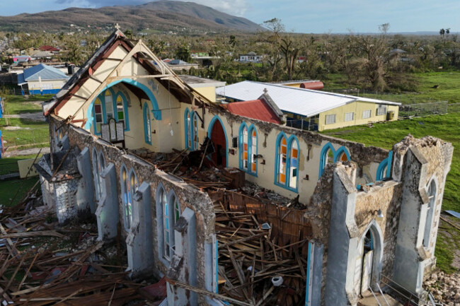 the-church-of-lacovia-tombstone-jamaica-sits-damaged-in-the-aftermath-of-hurricane-melissa-wednesday-oct-29-2025-ap-photomatias-delacroix