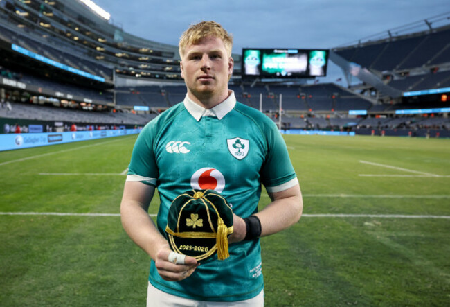 paddy-mccarthy-is-presented-with-his-first-cap-after-the-game