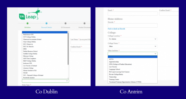 SLC application form