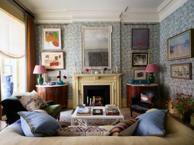 CREDIT AS Highgrove by Sanderson Silver Lime wallpaper in Kips Bay New York drawing room designed by Ben Pentreath Studio (3)