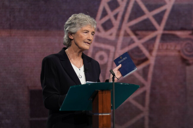independent-candidate-catherine-connolly-holds-a-copy-of-the-constitution-of-ireland-during-the-final-debate-of-the-irish-presidential-election-campaign-at-the-rte-studios-in-donnybrook-dublin-pictu