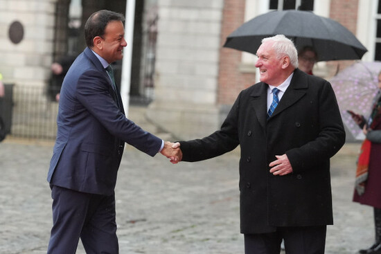 taoisaigh-leo-varadkar-left-and-bertie-ahern-arrives-at-dublin-castle-for-the-inauguration-of-catherine-connolly-as-irelands-10th-president-picture-date-tuesday-november-11-2025