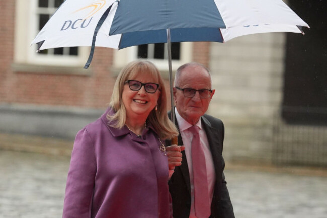 former-president-mary-mcaleese-and-her-husband-martin-mcaleese-arriving-at-dublin-castle-for-the-inauguration-of-catherine-connolly-as-irelands-10th-president-picture-date-tuesday-november-11-2025