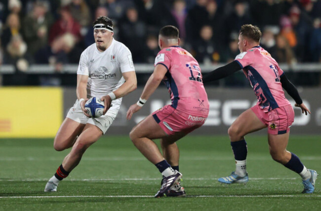 ulsters-jude-postlethwaite-in-action-during-the-investec-champions-cup-match-at-the-kingspan-stadium-belfast-picture-date-friday-january-17-2025
