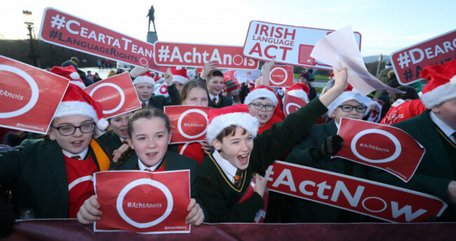 campaigners-for-an-irish-language-act-protest-outside-parliament-buildings-as-talks-to-restore-the-northern-ireland-powersharing-executive-begin-at-stormont-in-belfast