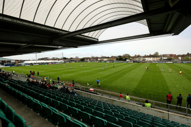 a-general-view-of-mcgovern-park-as-fans-watch-london-vs-hertfordshire-in-the-all-britain-junior-football-championship