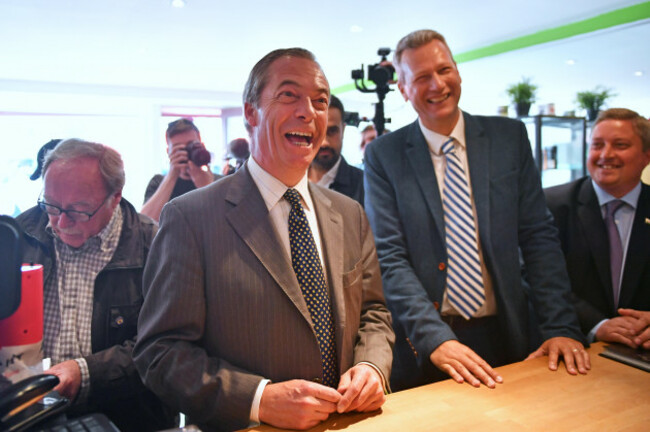 brexit-party-leader-nigel-farage-visits-a-vape-shop-with-the-partys-lead-candidate-in-wales-nathan-gill-during-a-walkabout-in-merthyr-tydfil
