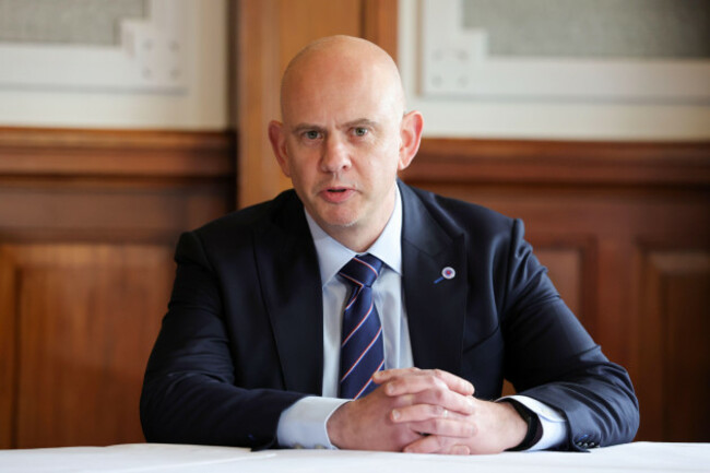 rangers-chief-executive-officer-patrick-stewart-during-a-press-conference-to-unveil-russell-martin-as-the-clubs-new-head-coach-at-ibrox-stadium-glasgow-rangers-chief-executive-patrick-stewart-rev