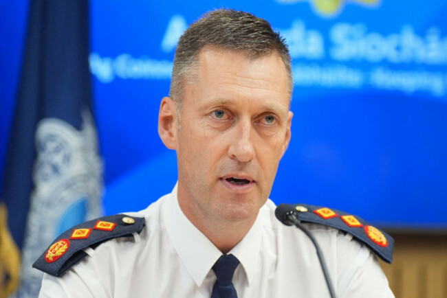 new-commissioner-of-an-garda-siochana-justin-kelly-speaks-with-the-media-during-his-first-press-conference-at-walter-scott-house-in-dublin-picture-date-tuesday-september-2-2025