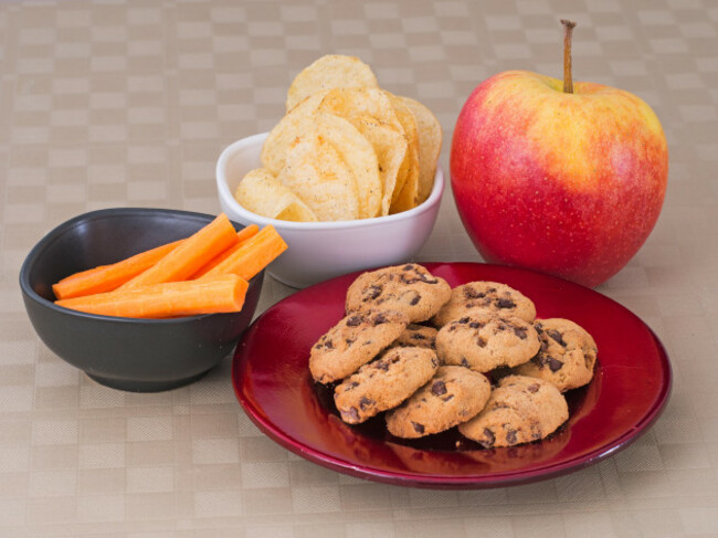 healthy-versus-unhealthy-food-options-concept