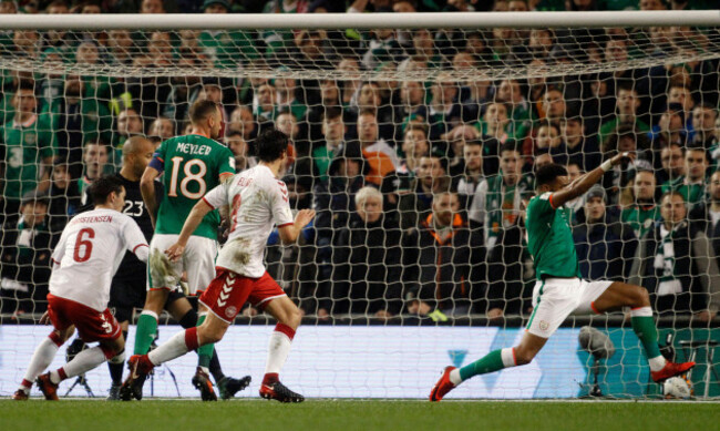 irelands-cyrus-christie-right-scores-an-own-goal-during-the-world-cup-qualifying-play-off-second-leg-soccer-match-between-ireland-and-denmark-at-the-aviva-stadium-in-dublin-ireland-tuesday-nov