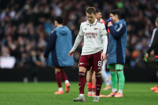 birmingham-uk-6th-dec-2025-martin-odegaard-of-arsenal-reacts-to-his-teams-loss-after-the-aston-villa-vs-arsenal-premier-league-match-at-villa-park-birmingham-picture-credit-should-read-gareth