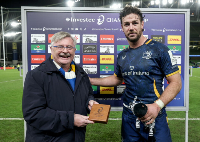 caelan-doris-receives-the-investec-player-of-the-match-medal-from-alan-looney-on-behalf-of-jordon-larmour-after-the-match