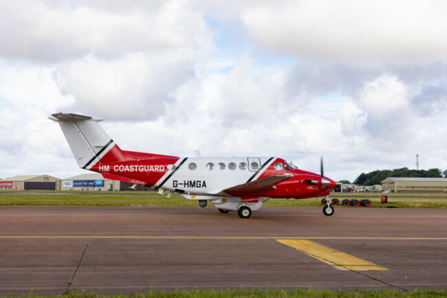 a-super-king-air-200-in-hm-coastguard-livery-waits-to-leave-the-2023-royal-international-air-tattoo