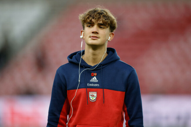 sunderland-england-8th-november-2025-stadium-of-light-sunderland-england-premier-league-football-sunderland-versus-arsenal-max-dowman-of-arsenal-arrives-for-todays-game-credit-action-plus-spo